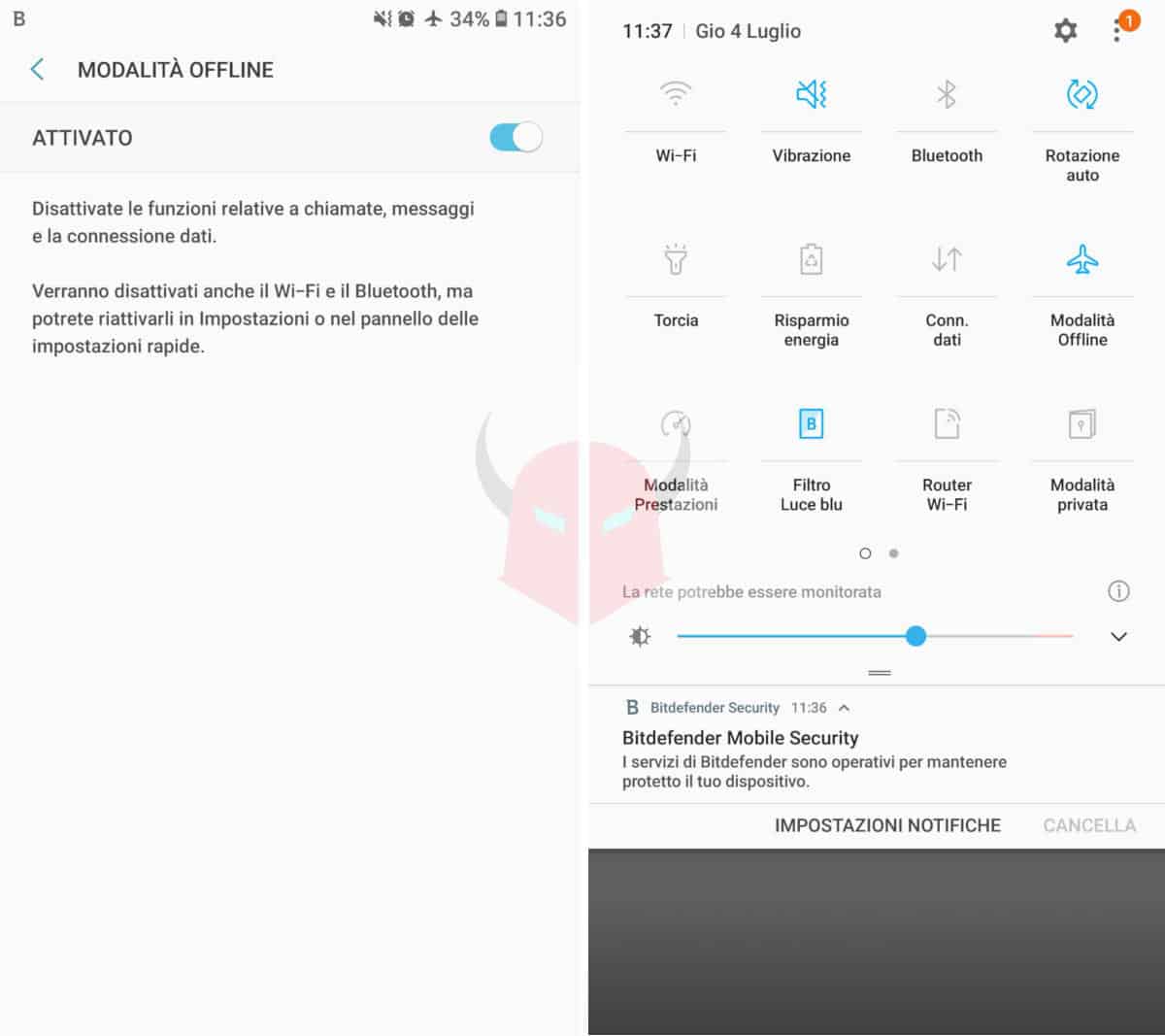 come aumentare durata batteria Android modalità Aereo