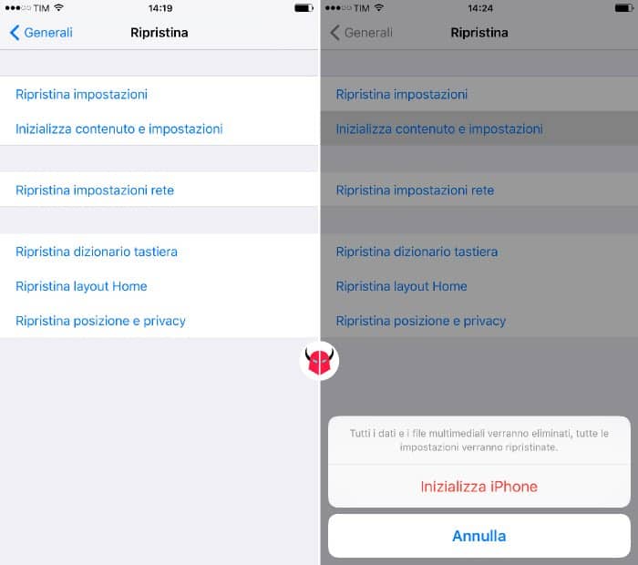 come aumentare durata batteria iPhone reset