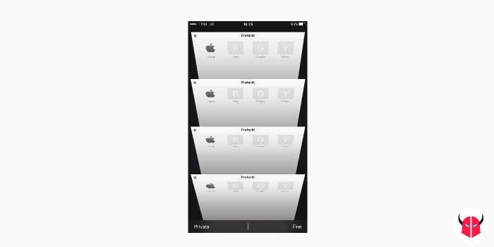 Come aprire le schede recenti su Safari per iOS