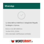 errore data sbagliata WhatsApp