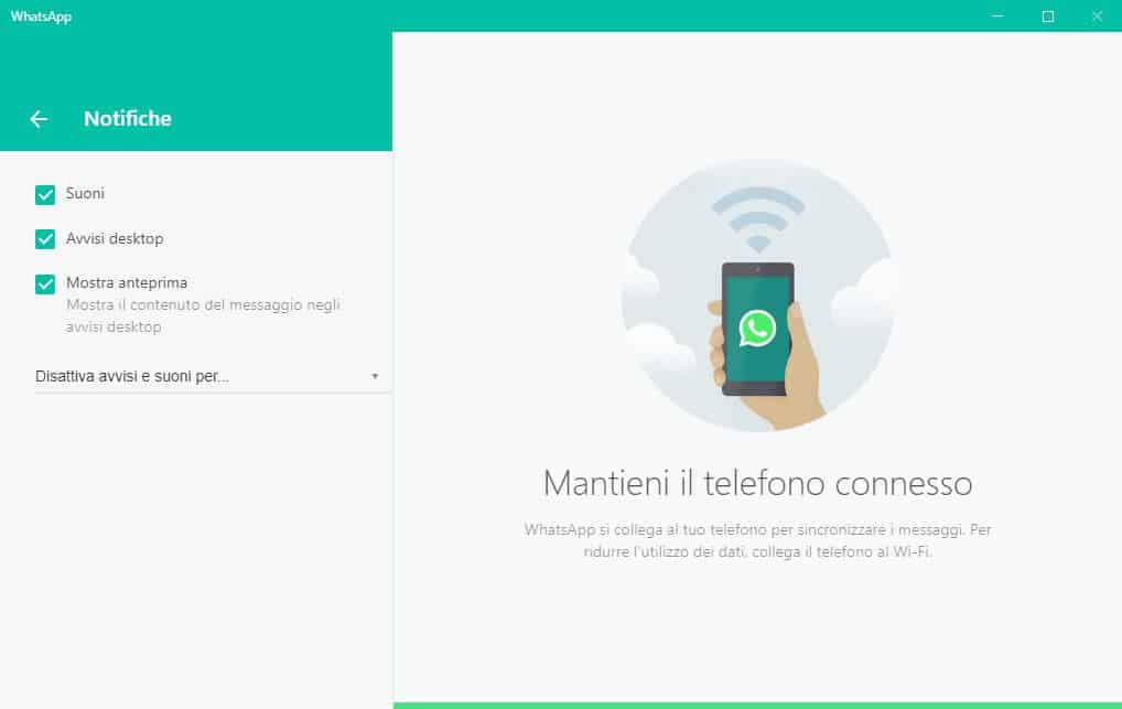 come silenziare WhatsApp Web o Desktop