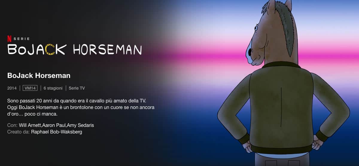 come vedere Netflix esempio serie TV originale animazione BoJack Horseman