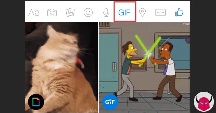 inviare GIF animate su Facebook Messenger tasto speciale iOS