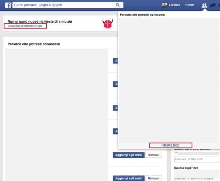 scoprire chi ti ignora su Facebook richieste di amicizia