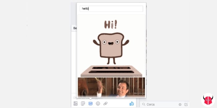 come inviare GIF in chat Facebook con il computer