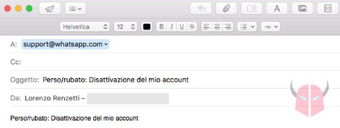 come disconnettere WhatsApp su Android email supporto
