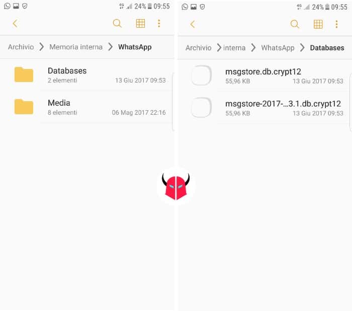 come recuperare i messaggi cancellati su WhatsApp Android database nel telefono