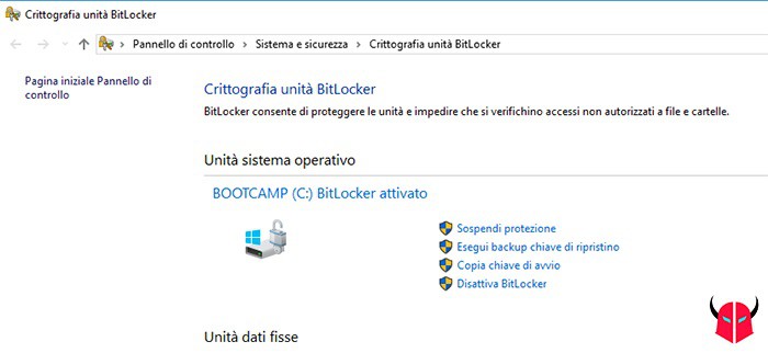 come attivare BitLocker Windows 10 crittografia unità