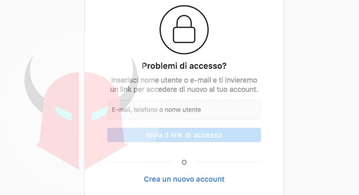 come cambiare password Instagram senza la vecchia recupero da PC