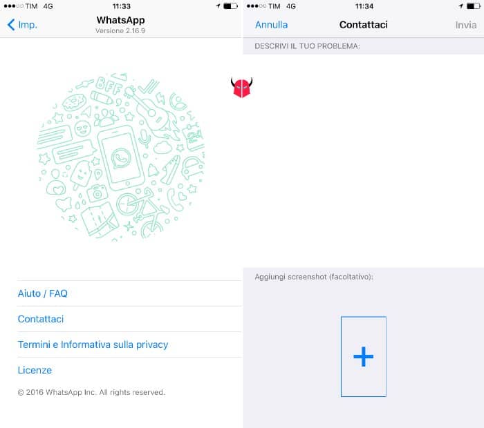 WhatsApp problemi aggiornamento segnalazione bug