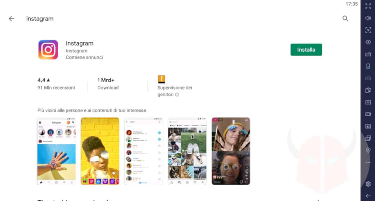 come vedere i Direct Instagram dal computer installazione app BlueStacks