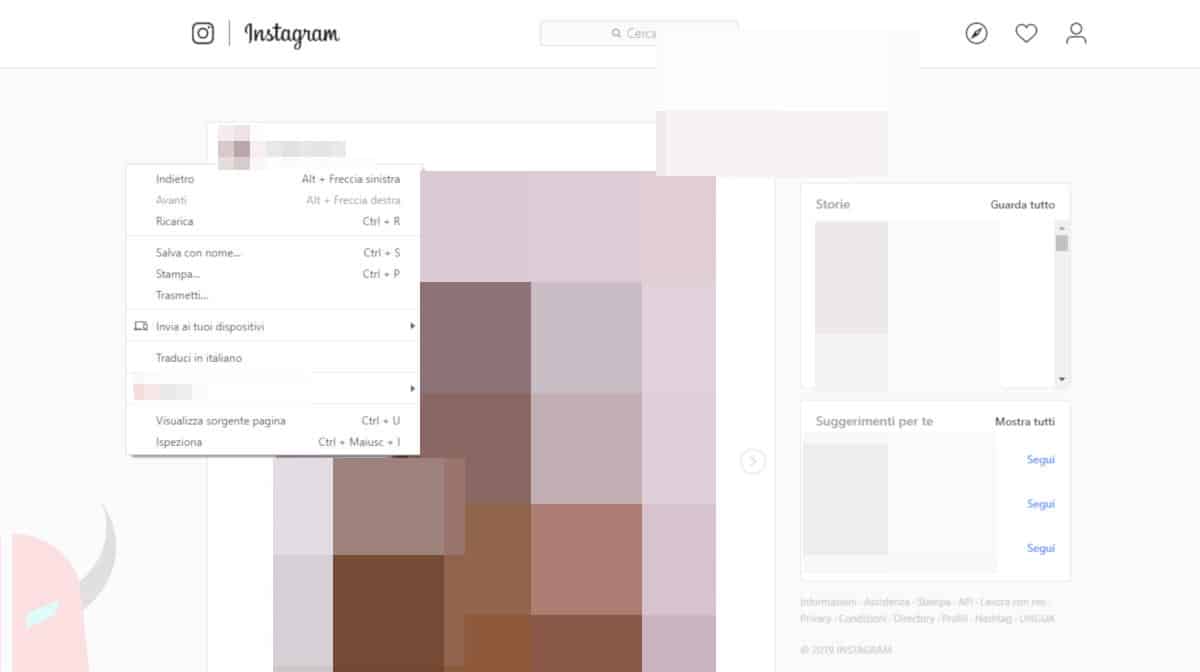 come vedere i Direct Instagram dal computer versione mobile opzione Ispeziona