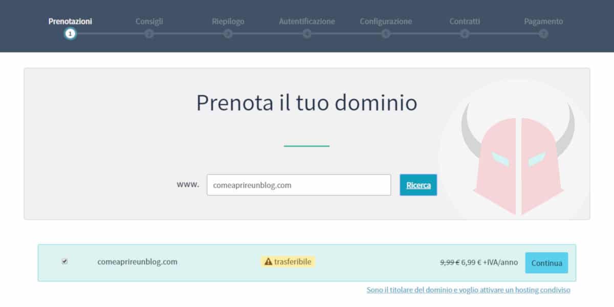 come aprire un blog acquisto dominio OVH