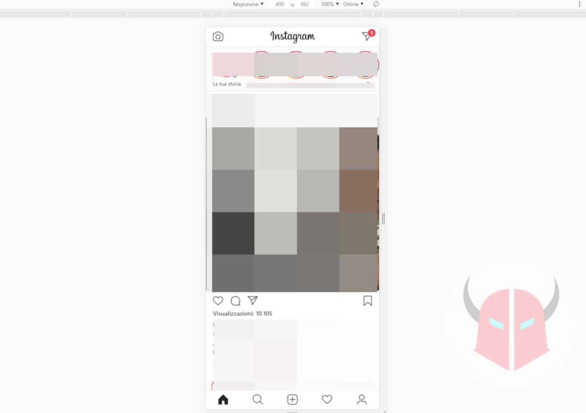 come chattare su Instagram versione mobile browser