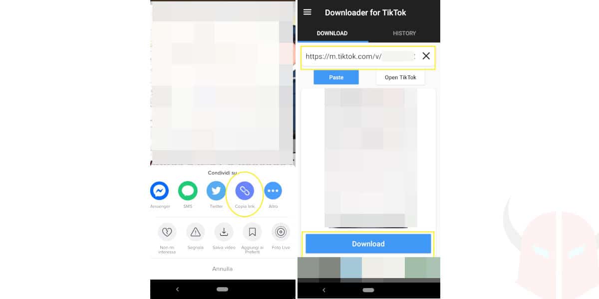 come salvare video TikTok app Downloader for TikTok