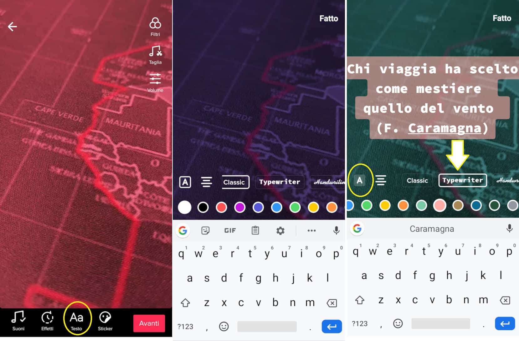 come mettere le scritte su TikTok video con aggiunta font caratteri