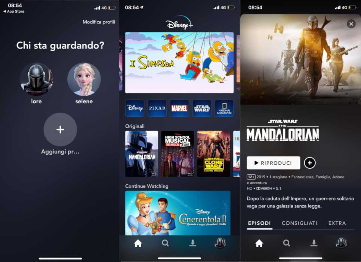 come avere Disney plus visione da app mobile