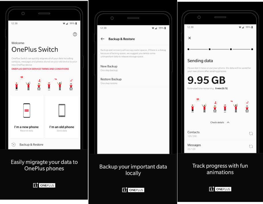 come trasferire i dati da Android ad Android app OnePlus Switch