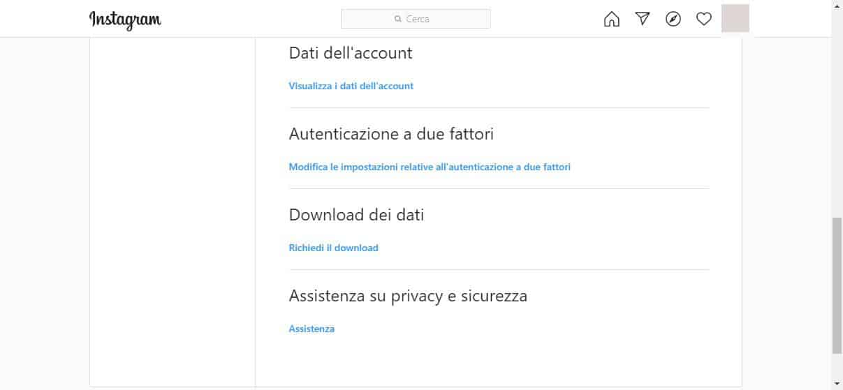 come recuperare Direct Instagram scaricamento dati PC