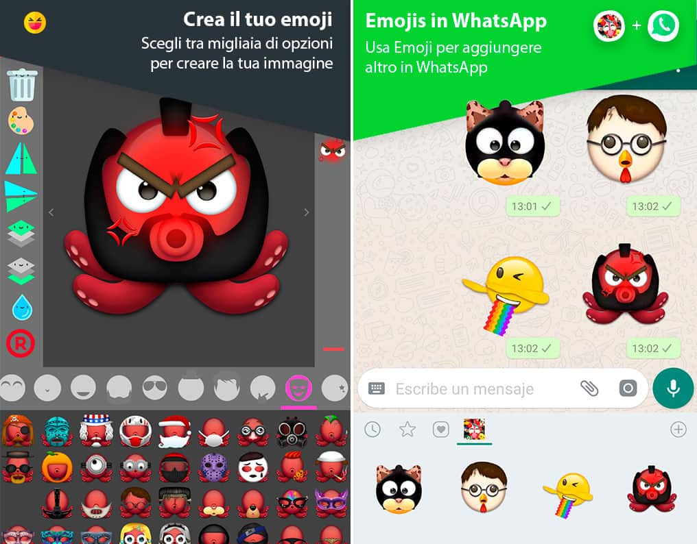 come creare le memoji su Android Emoji Maker di MimiSoft