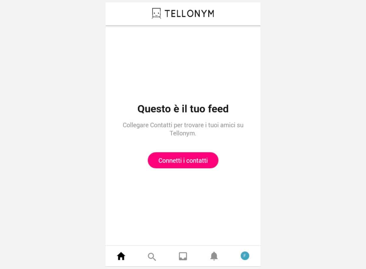 chi scrive su Tellonym opzione per collegare i contatti