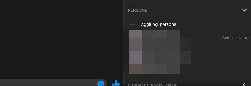 opzione Aggiungi persone gruppo Facebook Messenger