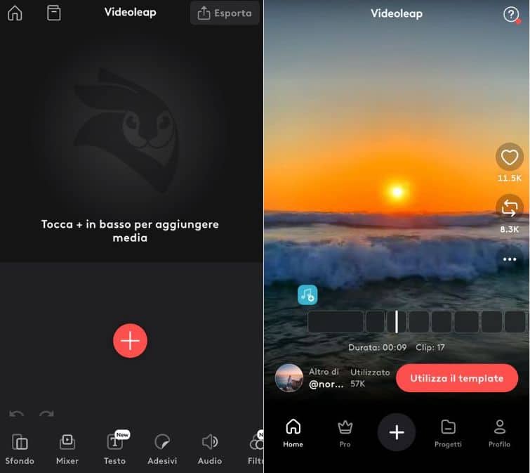 Videoleap app per creare Reels